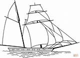 Sailing Ship Coloring Pages Clipart Printable Openclipart Categories sketch template