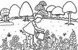 Gardening Watering sketch template