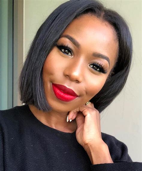 blunt cut bob hairstyles  black women gmilitary