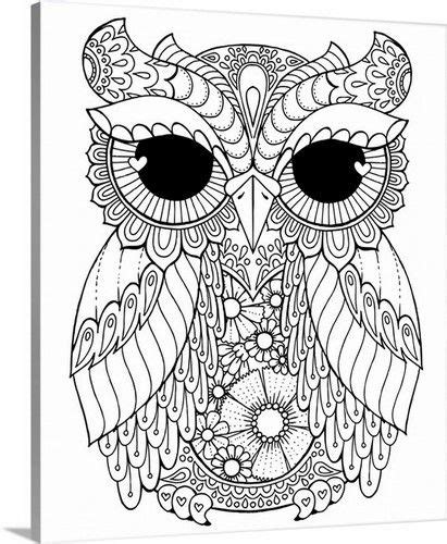 owl iii coloring canvas owl coloring pages mandala coloring pages