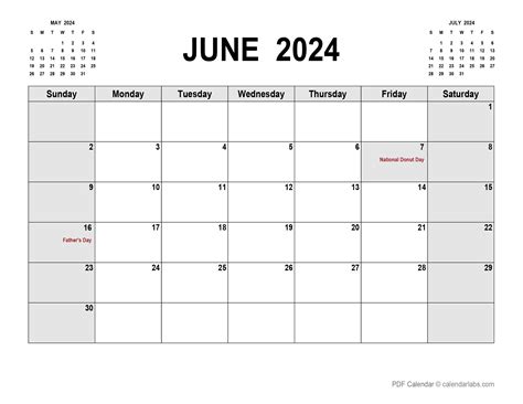 june  calendar calendarlabs