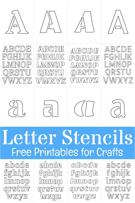 printable letter stencils  crafts bayforgifts