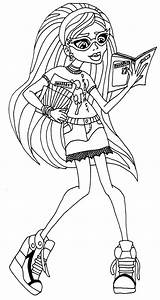 Ghoulia Coloring Pages Monster High Yelps Th01 Deviantart Blank Color Choose Board sketch template