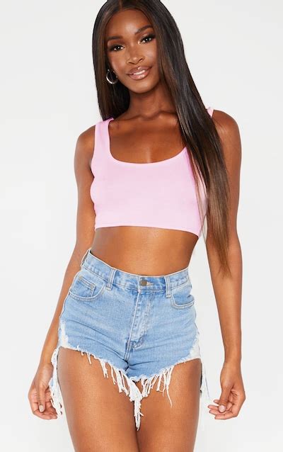 Crop Tops For Women Cropped Tops Prettylittlething Usa