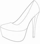 Drawing Stiletto Template Paintingvalley Shoe sketch template