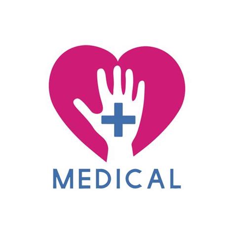 blue  pink medical care service logo vector   vectors