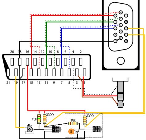 connection diagram vga connector electronics projects diy electrical circuit diagram