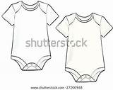 Baby Onesie Illustration Stock Template Outline Outfit Shutterstock sketch template