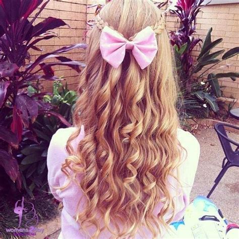 Curls Hairstyle With Bows 2015 Bow Hairstyle Hair Styles Curly Hair