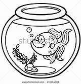 Goldfish Pesce Pesci Sararoom Vaso Worksheet Vettoriali Peceras Worksheeto Incantevole Grafica sketch template