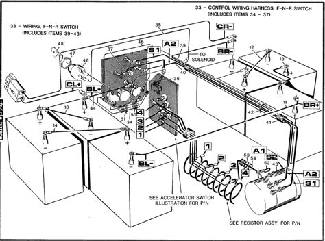 volt ez  golf cart wiring diagram sample ezgo golf cart electric golf cart golf cart parts