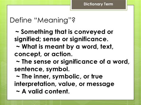 meaning  meanings
