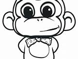 Coloring Monkey Printable Face Pages Ear Getcolorings Getdrawings Sheets Colorings Little Color sketch template