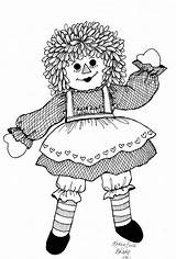 Ann Raggedy Coloring Doll Irelandbrady Pages Ponder Musings Favorite May February sketch template