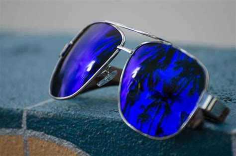 polarized blue mirrored aviators bamboo arms wooden etsy blue