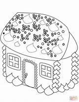 Gingerbread Coloring House Pages Girl Drawing Christmas Printable Sheets Color Sheet Domain sketch template