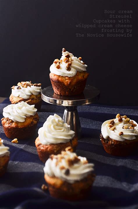 streusel filled sour cream coffee cake cupcakes the novice housewife