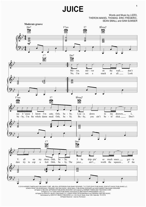 Truth Hurts Piano Sheet Music Onlinepianist