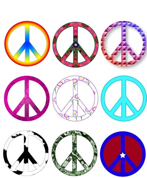 printable peace sign clipart