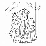 Koningen Drie Kerstkind sketch template