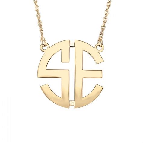personalized  initial block monogram necklace  monogrammed