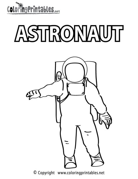 printable astronaut coloring page