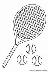 Tennis Ball Racket Clipart Coloring Outline Pages Clip Library sketch template