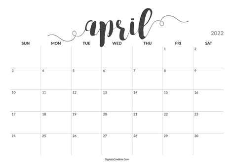 april 2022 calendar printable desk wall digitallycrediblecom