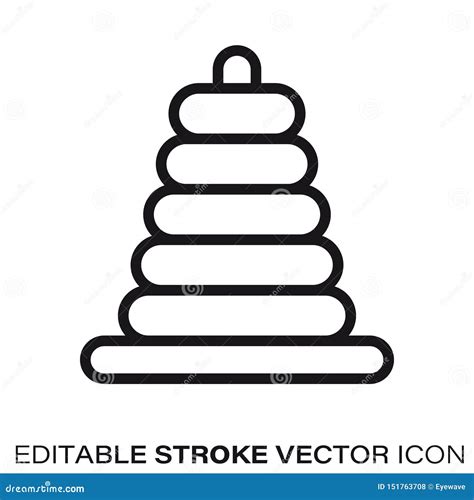 stacking toy vector  icon stock vector illustration  education children