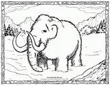 Mammoth Wooly sketch template