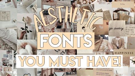 aesthetic fonts   arelys world youtube