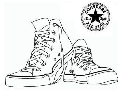 converse shoe coloring page  getcoloringscom  printable