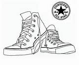 Converse Coloring Shoes Pages Shoe Color Drawing Tennis Jordan Michael Detailed Chuck High Sheets Printable Highly Taylor Outline Chucks Getcolorings sketch template