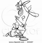 Metal Detector Clipart Man Using Outline Cartoon Royalty Toonaday Illustration Rf Clip Leishman Ron Clipground sketch template