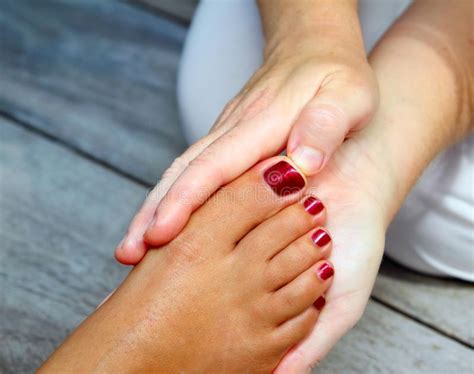 reflexology woman feet massage therapy stock image image 18809371