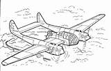 Coloring Pages Airplane Military Army Print sketch template