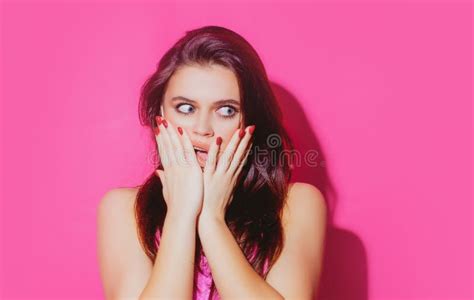 shocked woman female different emotions portrait of surprised girl