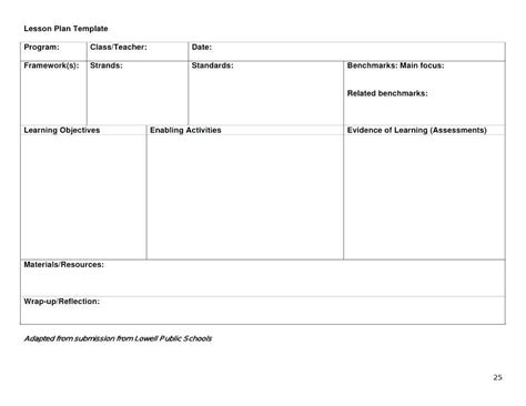 small group lesson plan template editable