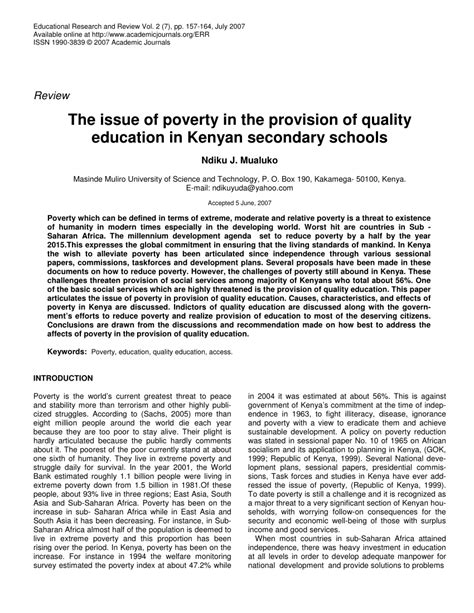 research paper  poverty  education effects  poverty