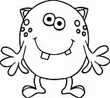 Coloring Monsters Pages Monster Cartoon Wecoloringpage sketch template