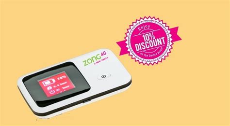 zong  mbb wifi portable device discount offer infopak