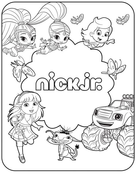 nick jr coloring pages  getcoloringscom  printable colorings