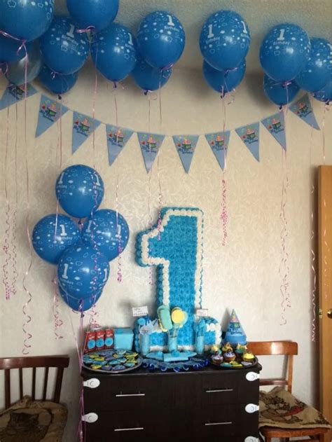 pcs  boysgirls st birthday balls happy birthday decoration blue