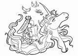 Unicorn Einhorn Colouring Ausmalen Amalthea Ausmalbild Lir Letzte Fee sketch template
