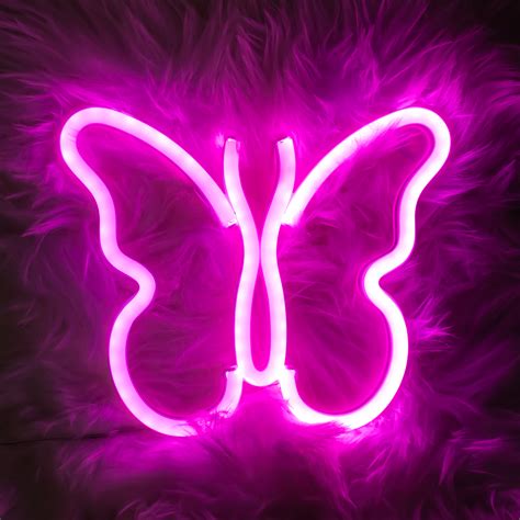 Butterfly Neon Signs Lights For Bedroom Wall Decor Pink Best Quality