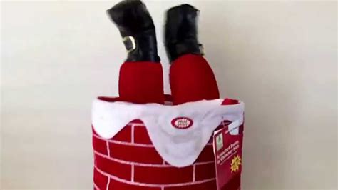 Musical Moving Legs Santa Stuck In Chimney Talking Christmas Large Hat
