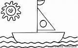 Coloring Boat Pages Kids Preschool Sailboat Views sketch template