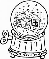 Coloring Winter Library Clipart Globe Snow Pages sketch template
