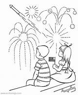 4th Fireworks Watching Coloringhome Colouring Xcolorings 66k 820px 670px sketch template