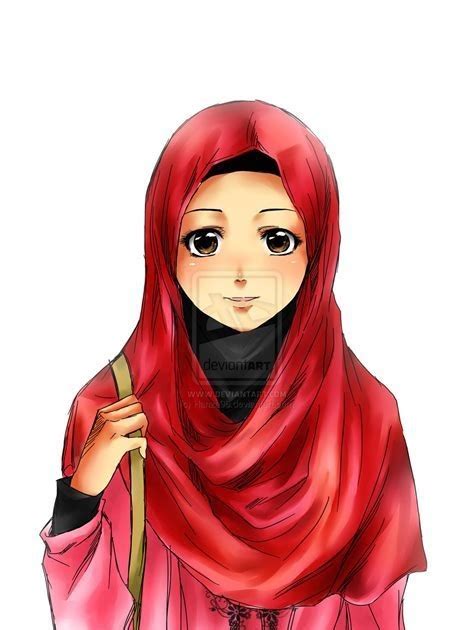 Gambar Kartun Wanita Muslimah Berjilbab Cantik Gambar
